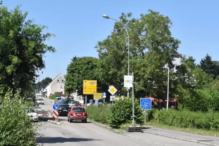 Und wenig Verkehr in Lauterbourg. 