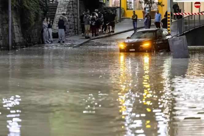 Überschwemmung in der Schweiz