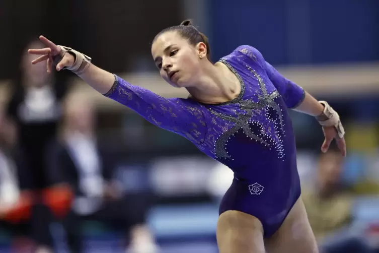 Janoah Müller am Wochenende bei der Olympia-Qualifikation in Rüsselsheim.