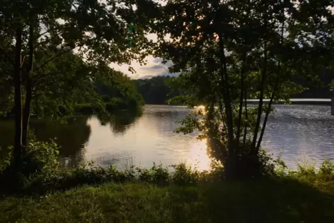 Der Mohrmühlweiher bei Waldmohr. 