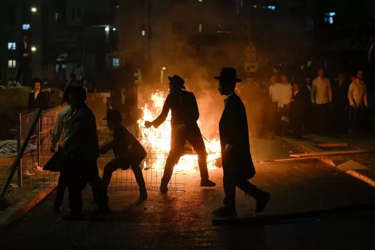 Protest gegen Einberufungsbefehl in Jerusalem