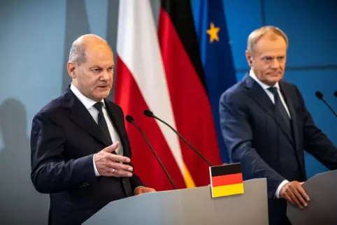 Bundeskanzler Scholz und Polens Regierungschef Tusk