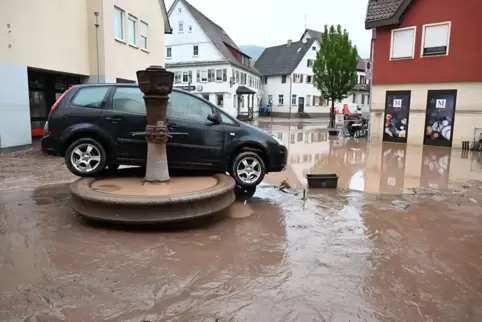 Hochwasser in Baden-Württemberg - Rudersberg