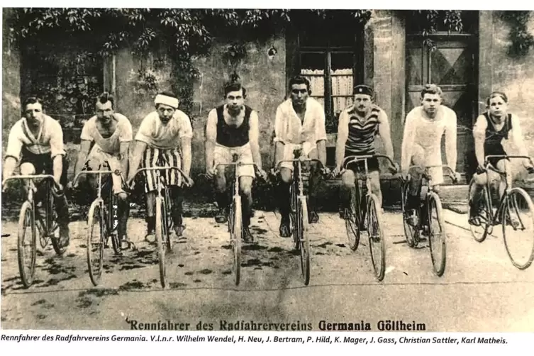 Ein Foto aus der Chronik des Radsportvereins Falke Donnersberg Göllheim. 