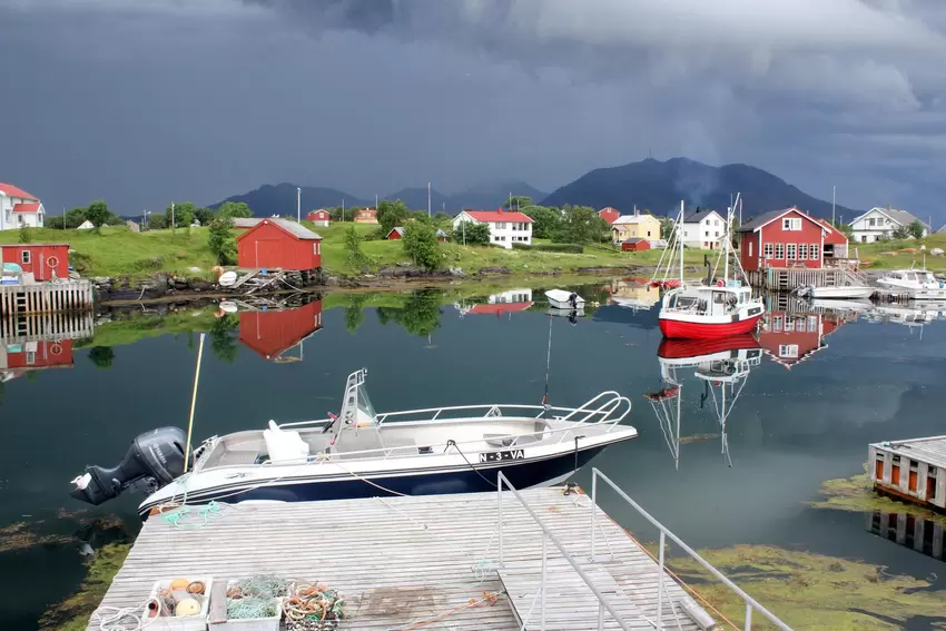 Ein Sehnsuchtsort für Johannes Fokken: Norwegen. Im Bild: Fischerhafen Nes auf Vega.