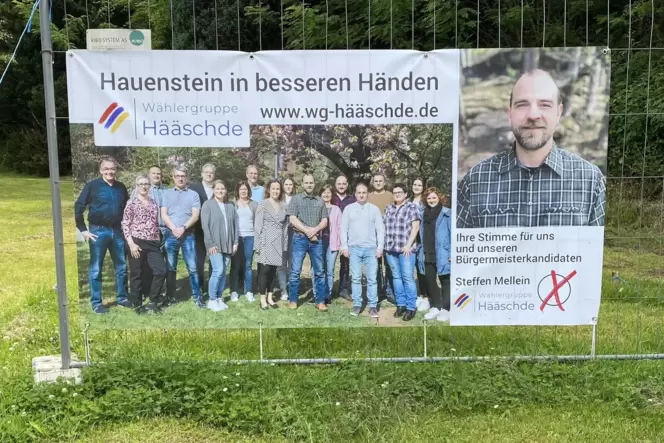 Die WG Hääschde warb mit wenigen Großplakaten, ansonsten setzte sie auf die persönliche Ansprache der Wähler.