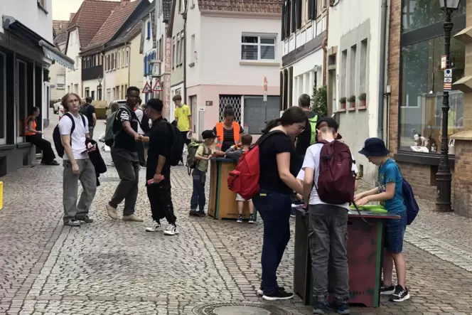 Belebtes Rockenhausen: Bei den Rockie Games sind 50 Spielstationen in der Innenstadt verteilt.