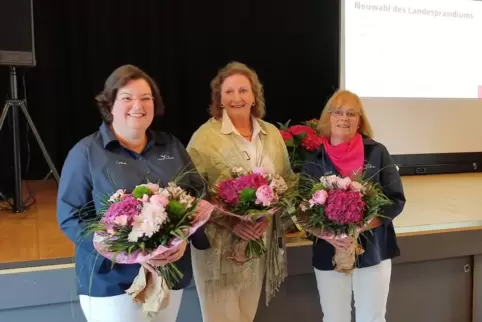  Führungstrio: Isabel Steinhauer-Theis, Rose Reber und Monika Kasserra (von links). 