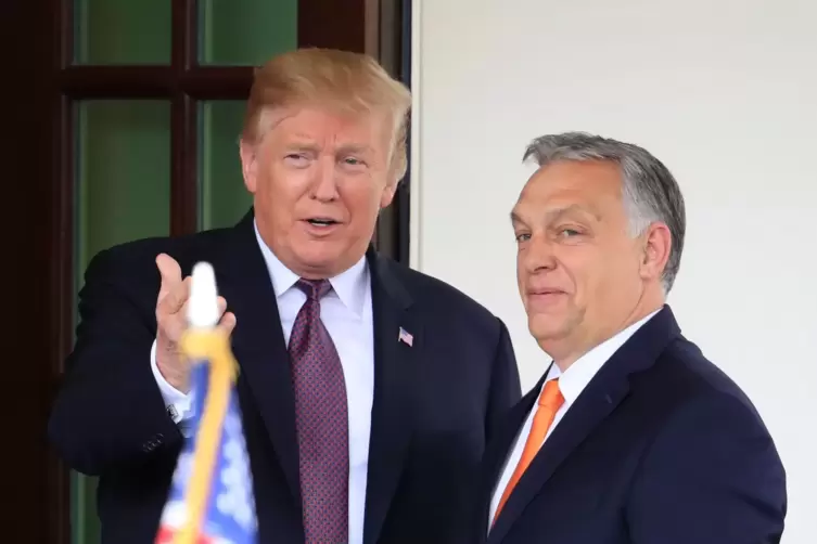 Donald Trump (l) und Viktor Orban