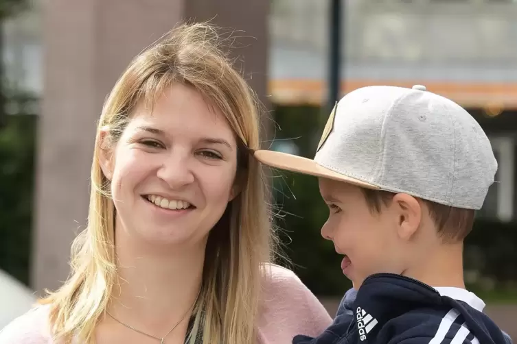 Katrin Müller mit Sohn Marlon 