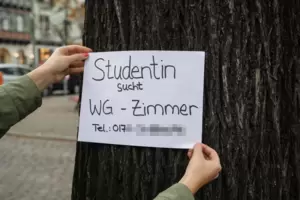 Heiß begehrt sind bei Studenten Zimmer in Wohngemeinschaften. 