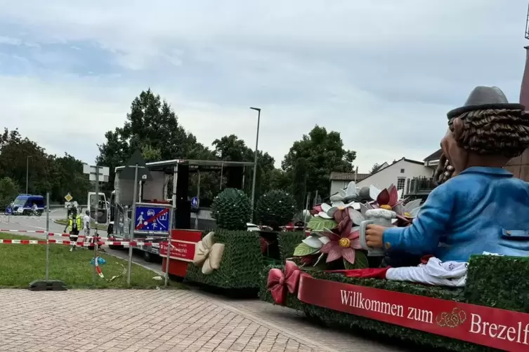 Umzug: Der Unfall ereignete sich kurz vor dem Festplatz. 