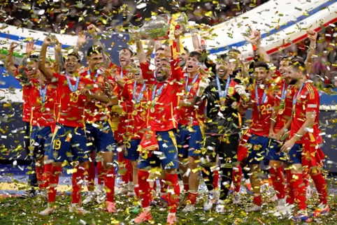 Spanien feiert den EM-.Triumph. 