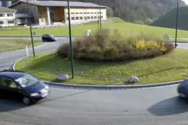 Kreisverkehr bei Kufstein (Österreich)