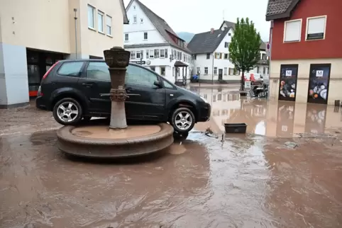 Hochwasser in Baden-Württemberg - Rudersberg