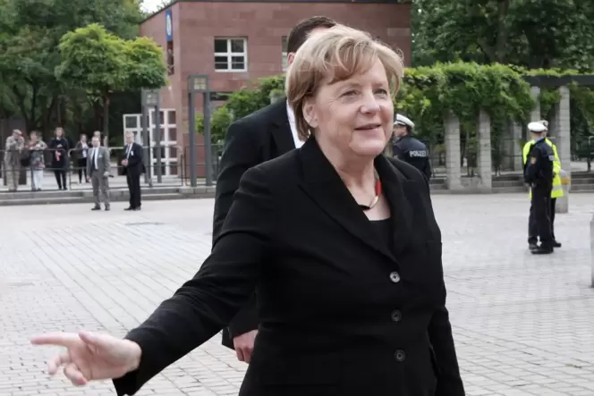 Angela Merkel in Speyer: Bei der Trauerfreier für Helmut Kohl im Juli 2017 kam die damalige Bundeskanzlerin in die Domstadt.