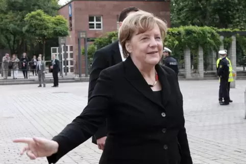 Angela Merkel in Speyer: Bei der Trauerfreier für Helmut Kohl im Juli 2017 kam die damalige Bundeskanzlerin in die Domstadt. 