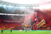 Imposant, aber verboten: Beim Pokalfinale zündeten Fans des FCK Pyrotechnik zur Untermalung ihrer Choreographie und auch während