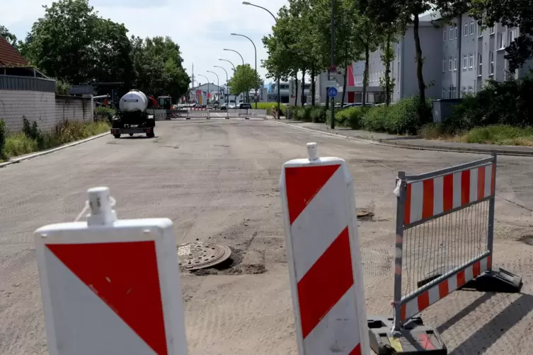 Die Baustelle in der Fichtenstraße. 