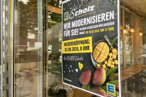 Die Modernisierung des Supermarktes in der Haardtstraße fällt so umfangreich aus, dass sie nicht im laufenden Betrieb erfolgen k