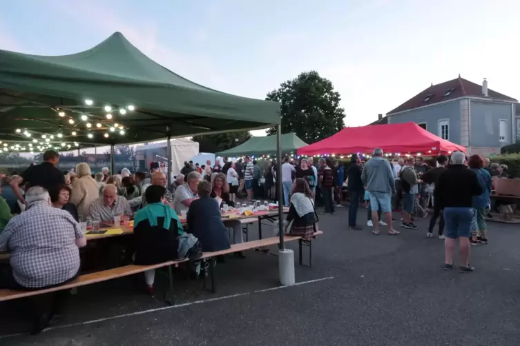 Beim Fest zum französischen Nationalfeiertag.