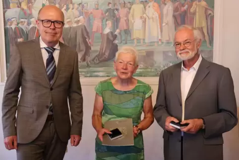  Oberbürgermeister Dominik Geißler (links) mit Marianne Humbert und Wolfgang Pauly. 