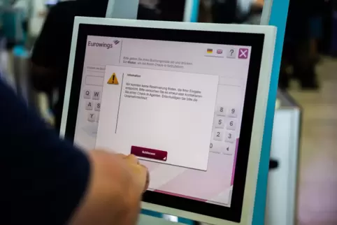 Probleme mit dem Einchecken: Eurowings musste in Deutschland am Freitag viele Flüge streichen. 