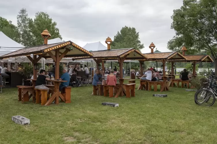 Patrick Barth betreibt im fünften Jahr einen Biergarten am Germersheimer Rheinufer. Es gab schon schlimmere Schnakenjahre, meint