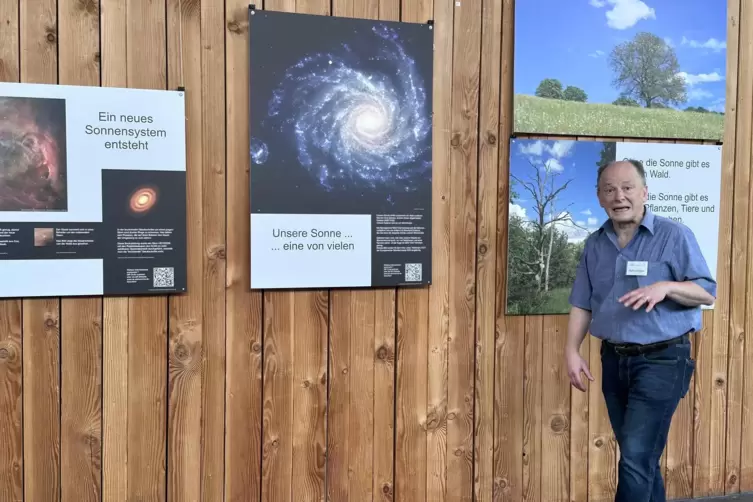 Martin Bertges informierte die Besucher in der Ausstellung „Unsere Sonne“ im Haus der Nachhaltigkeit über unser Zentralgestirn. 