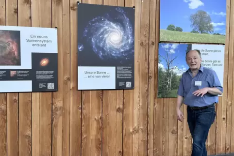 Martin Bertges informierte die Besucher in der Ausstellung „Unsere Sonne“ im Haus der Nachhaltigkeit über unser Zentralgestirn. 