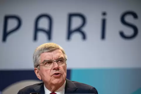 Thomas Bach beim IOC-Meeting von den Olympischen Spielen in Paris. 