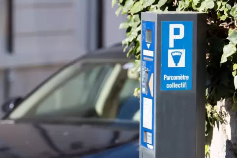 Ein Parkschein-Automat in Nyon