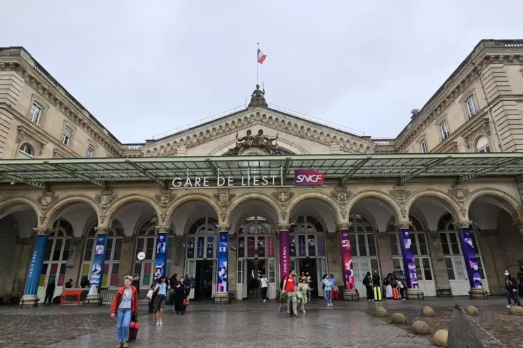 Regen am wunderschönen Pariser Ostbahnhof. 