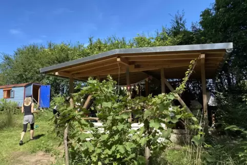 Der Streit hat sich an einer Pergola der Montessori-Schule entzündet. 