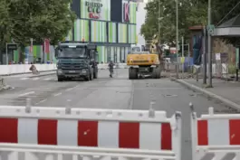 Die Arbeiten in der Burgstraße sorgen für Verkehrsbeeinträchtigungen in der Innenstadt. 