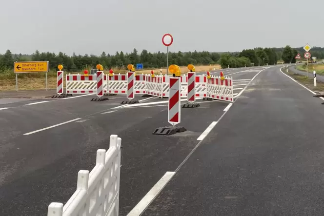 Auf der L401 zwischen Baalborn und Sembach sind nur noch Restarbeiten zu erledigen.