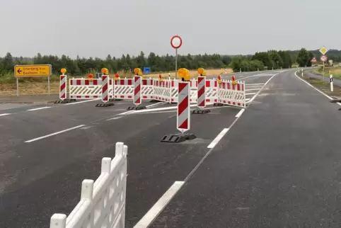 Auf der L401 zwischen Baalborn und Sembach sind nur noch Restarbeiten zu erledigen. 