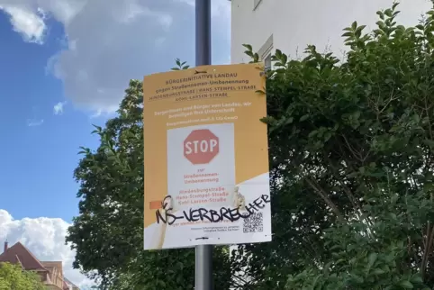 Beide Seiten der Debatte kurz und teils unsachlich auf einem Plakat zusammengefasst. Wenn auch teils illegal.