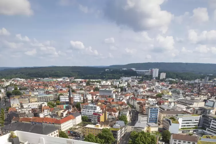 In Kaiserslautern ist viel Fläche versiegelt. 