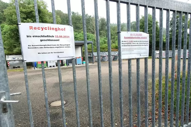 Mal wieder geschlossen: der Recyclinghof in Waldfischbach-Burgalben. 