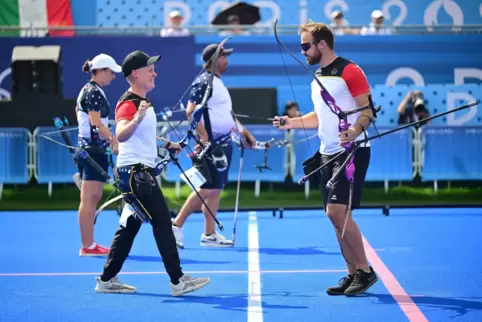 Das Mixed Team von Michelle Kroppen und Florian Unruh hat ein starkes Turnier geschossen.