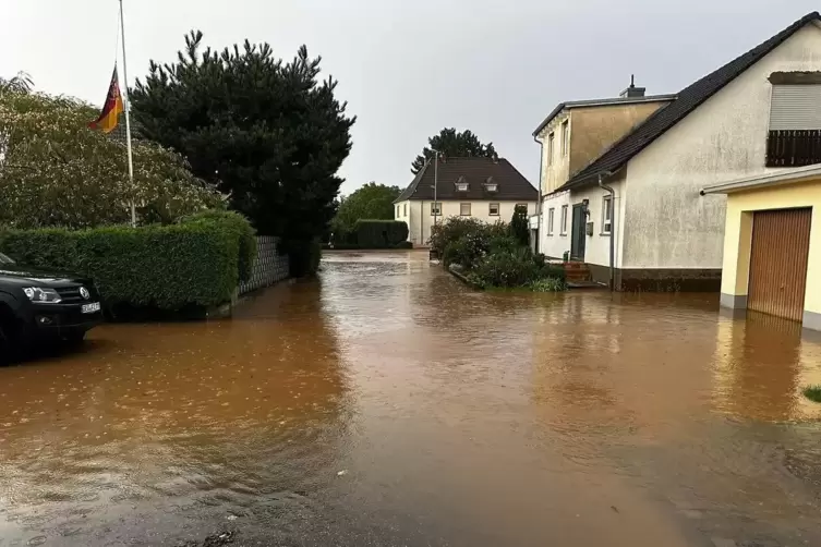 In der VG Kandel waren viele Straßen überflutet. 