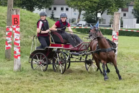 Marie Reinhard landete mit ihrer Beifahrerin auf dem zweiten Platz in der Pony-Prüfung.