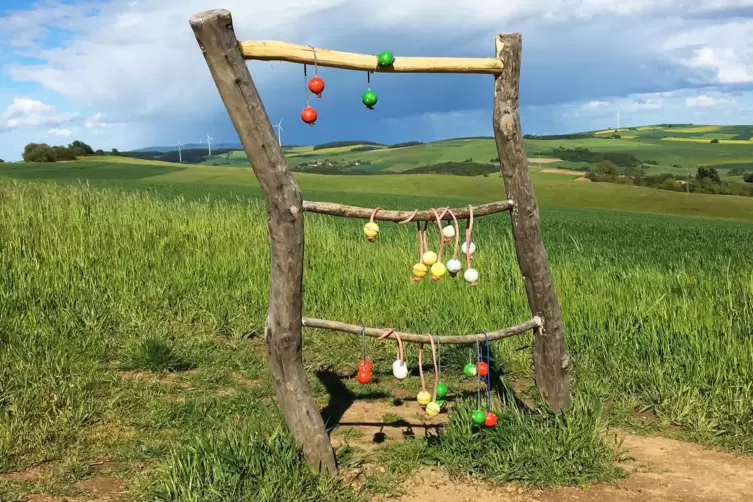 Leitergolf kann während der Tour gespielt werden.