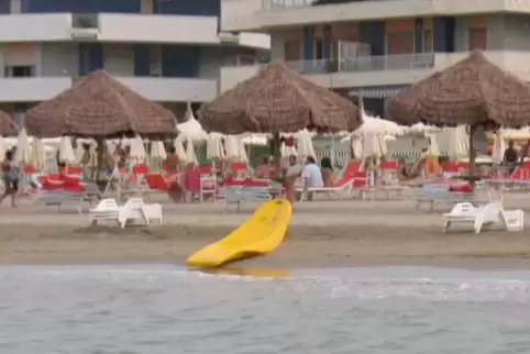 Der Strand in Pescara. 