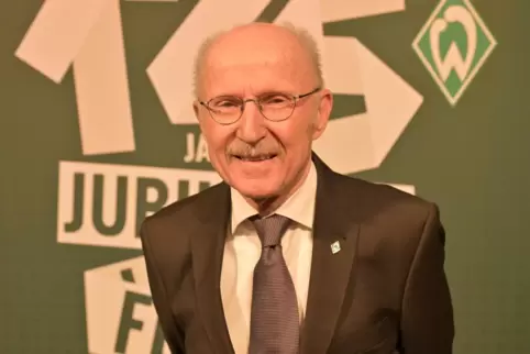 Willi Lemke bei der Feier von Werder Bremen zum 125. Vereinsgeburtstag in diesem Jahr.