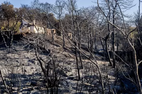 Nach dem Großbrand bei Athen