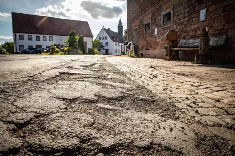 Durch Gerhardsbrunn sind nur Schleichfahrten möglich. Doch auch bei Schritttempo besteht Gefahr für Mensch und Maschine. 