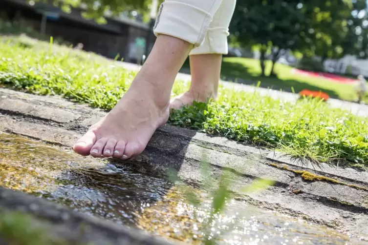 Ohne Schuhe zu gehen, gilt als gesund. Auf jeden Fall ist es außerhalb der eigenen vier Wände ein Erlebnis.