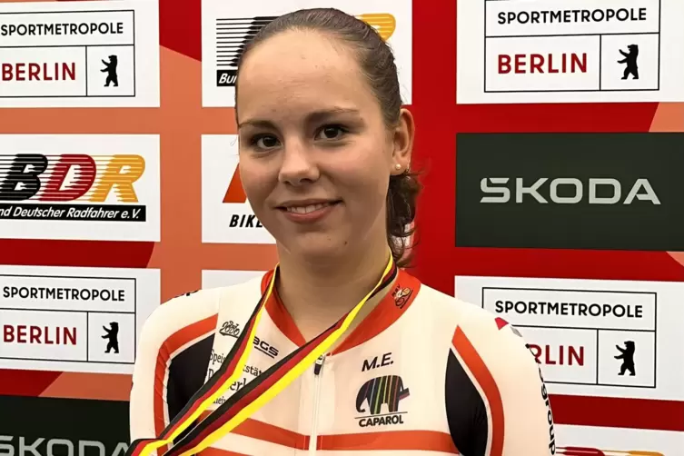  Hannah-Franziska Brand mit der Bronzemedaille. 